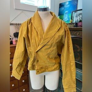 MOTHER marigold yellow jean jacket